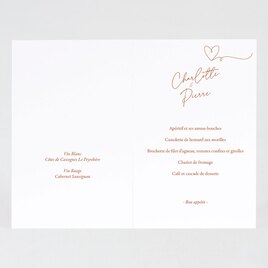 carte menu mariage terracotta absolu TA0120-2000012-02 2