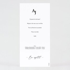 carte menu mariage calligraphie TA0120-2100001-02 2