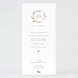 menu mariage envolee de fleurs decor automnal TA0120-2200012-02 2