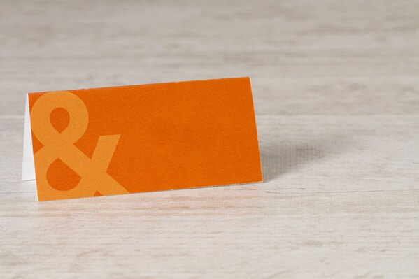 oranje tafelkaartje met teken TA0122-1300007-03 1