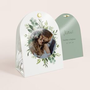 Etui à dragées mariage couronne végétale sauvage