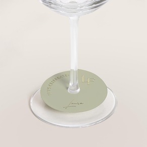 Marque place pour verre mariage dorure chic