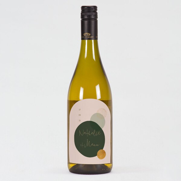 etiquette bouteille de vin terracotta bulles dorees TA01905-2000035-02 1
