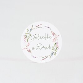 sticker rond mariage fleurs pastel TA01905-2200029-02 2