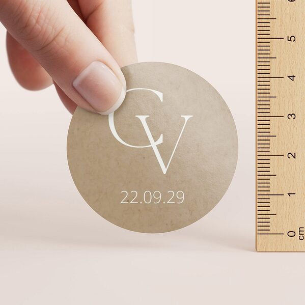 ecolook sticker met initialen 4 4 cm TA01905-2300002-03 2