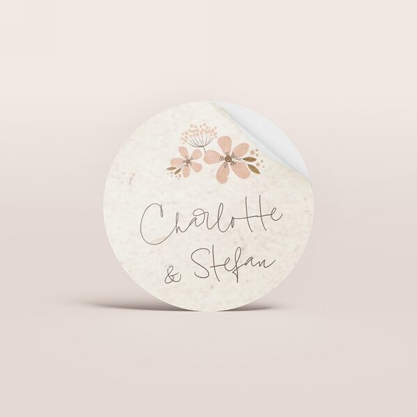 ronde sticker met vintage roze bloemen op ecolook TA01905-2600008-03 1