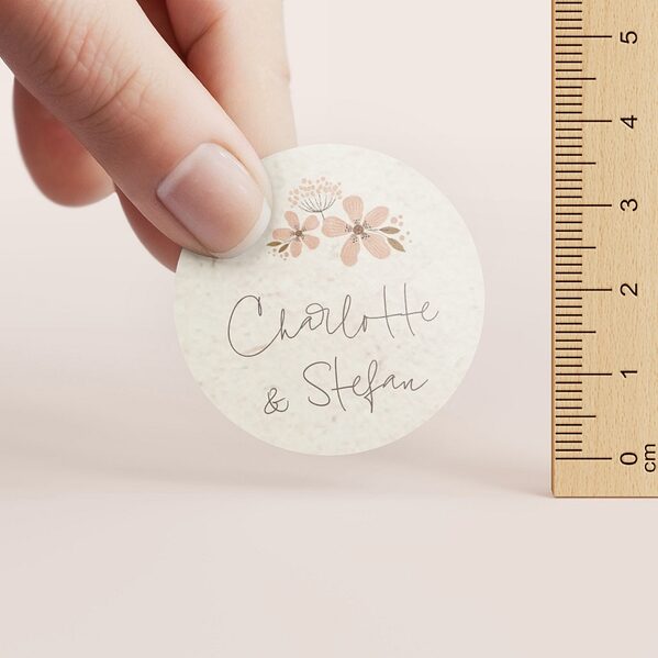 ronde sticker met vintage roze bloemen op ecolook TA01905-2600008-03 2