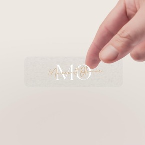 Sticker mariage transparent initiales en lumière
