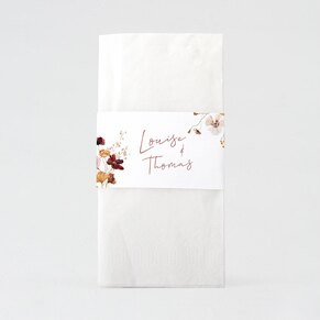 Rond de serviette mariage fleurs des champs