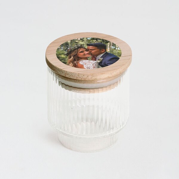 pot en verre strie mariage couvercle en bois et photo TA01955-2400002-02 1
