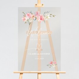 acryl welkomstbord bruiloft met bloemen TA01959-2300002-03 1