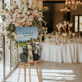 welkomstbord in forex met vintage ai foto namen en datum 60 x 90 cm TA01959-2600003-03 2