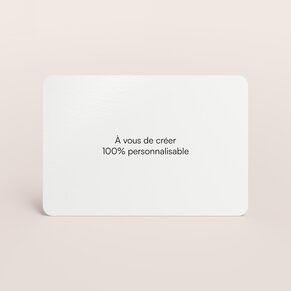 Carte 100% personnalisable paysage bords arrondis