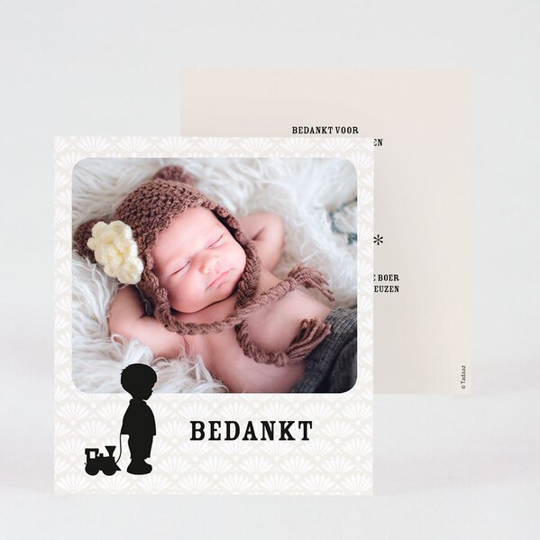 baby bedankkaartje silhouet jongen met foto TA0517-1700005-03 1