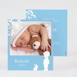 blauwe baby bedankkaart silhouet jongen en foto TA0517-1700011-03 1