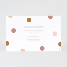 geboorte bedankkaartje met roze stipjes en fotocollage TA0517-2100030-03 2
