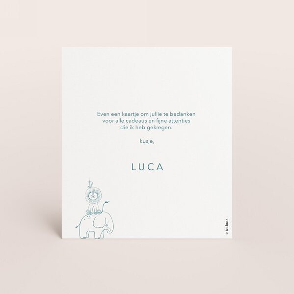 eco look jungle bedankkaartje met olifant TA0517-2200066-03 2