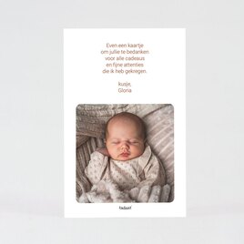 bedankkaartje geboorte met aquarel teddybeer en foto TA0517-2400004-03 2