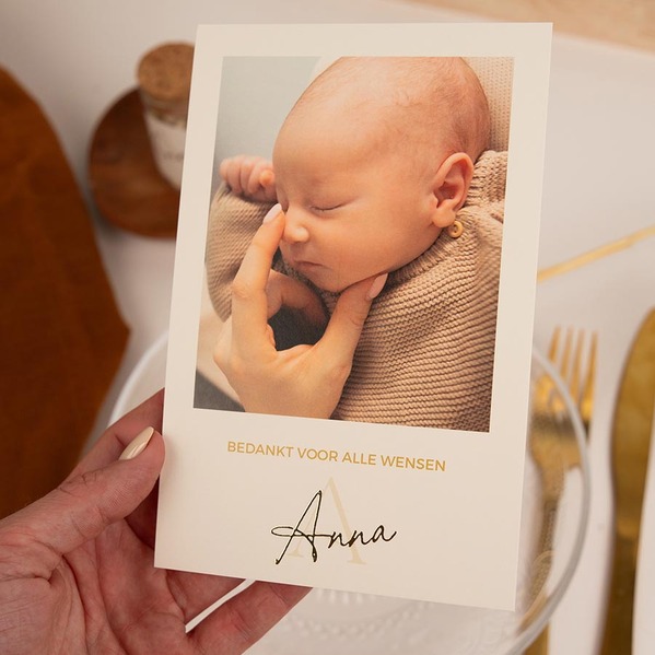 staand bedankkaartje met foto en naam in goudfolie TA0517-2600036-03 3