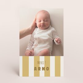 carte remerciement bapteme rayures tendances et photo TA0517-2600037-02 1
