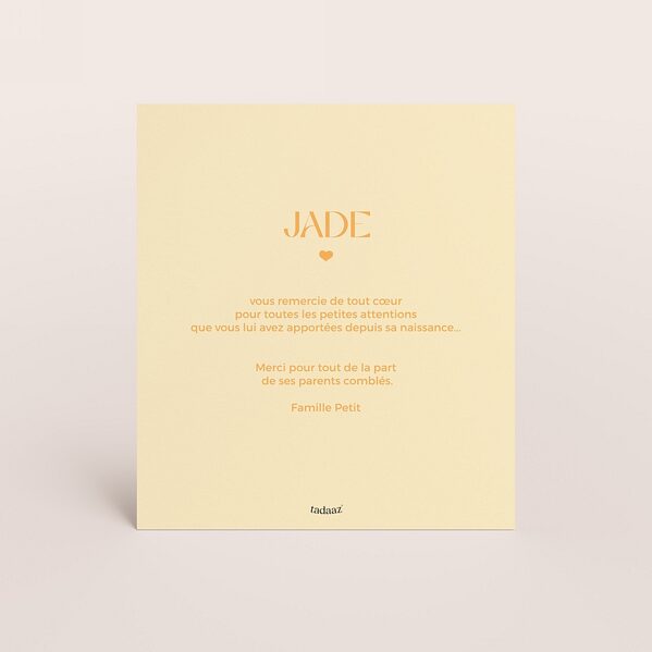 carte remerciement bapteme joli coeur sur fond doux TA0517-2600039-02 2