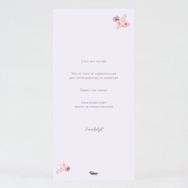 menukaart met bloemenkrans roze TA0529-2000009-03 2