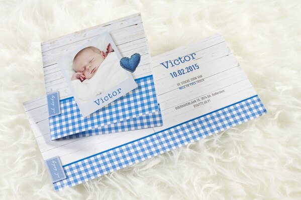 trendy fotokaartje met blauw vichy TA05500-1400013-03 1