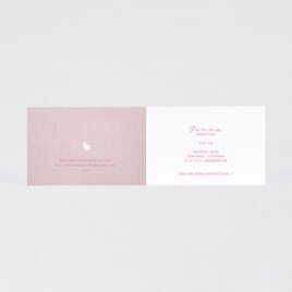 geboortekaartje roze linnenmotief TA05500-1800002-03 2