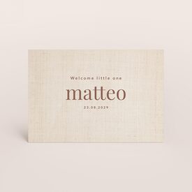 minimalistisch geboortekaartje op linnenlook TA05500-2400153-03 1