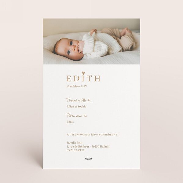 faire part naissance petit coeur et douce photo TA05500-2600123-02 2