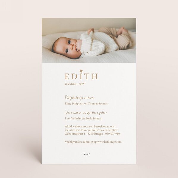 originele geboortekaart met foto en speels design TA05500-2600123-03 2