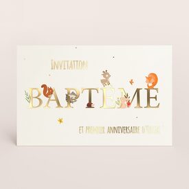 faire part bapteme animaux de la foret et dorure TA05501-2500099-02 1