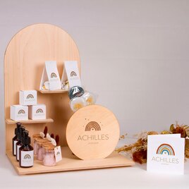 unieke houten doopsuiker presentatie met naam en regenboog TA05821-2100001-03 2