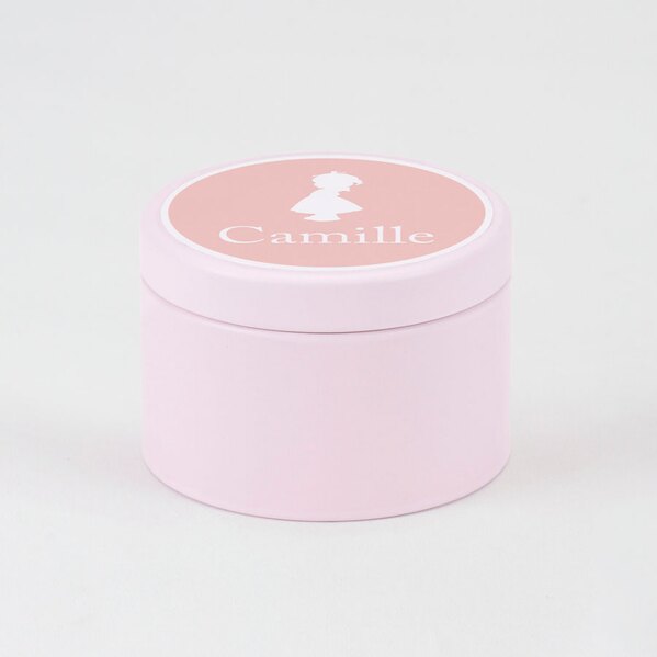 ronde sticker silhouet roze 5 9 cm TA05905-1500018-03 1