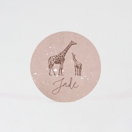 ronde sticker met giraffen 4 4 cm TA05905-2000028-03 2