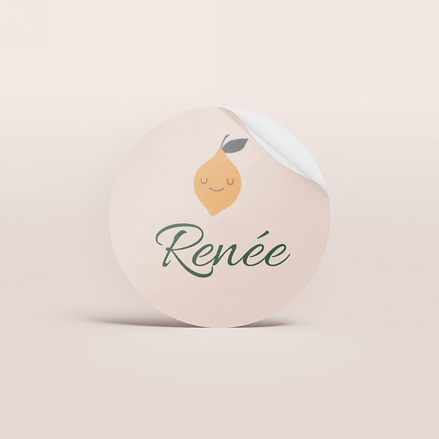 Sticker Citron Stickers baptême citron - Naissance & Baptême | Tadaaz