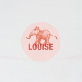 ronde sticker met roze olifant 3 7cm TA05905-2200039-03 2
