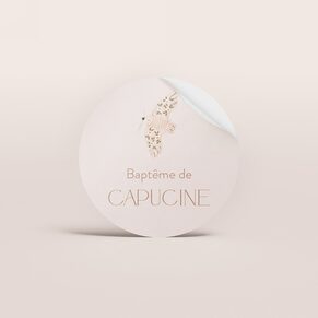 Sticker baptême oiseau du bonheur