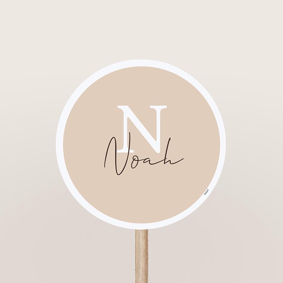 Geboortedatum Minimalistisch tuinbord met initiaal, naam en geboortedatum - Geboorte ...