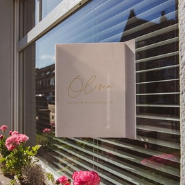 roze raambord geboorte met naam en eigen tekst TA05997-2600018-03 2