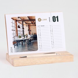 bureaukalender op houten blokje met logo TA0884-2200018-03 1