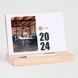 bureaukalender op houten blokje met logo TA0884-2200018-03 2