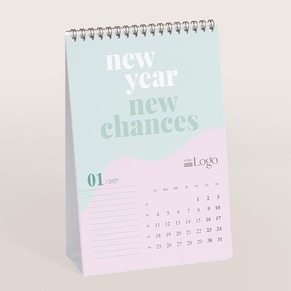 Calendrier de bureau entreprise messages colorés