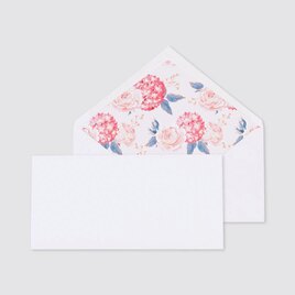 enveloppe fleurs roses 22 x 11 cm TA09-09091701-02 1