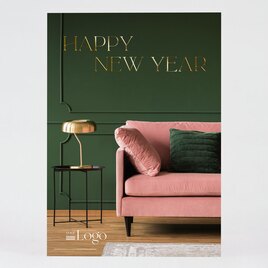 minimalistische nieuwjaarskaart zakelijk met foto en goudfolie TA1187-2300019-03 1