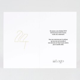 minimalistische nieuwjaarskaart zakelijk met foto jaartal en goudfolie TA1187-2300022-03 2