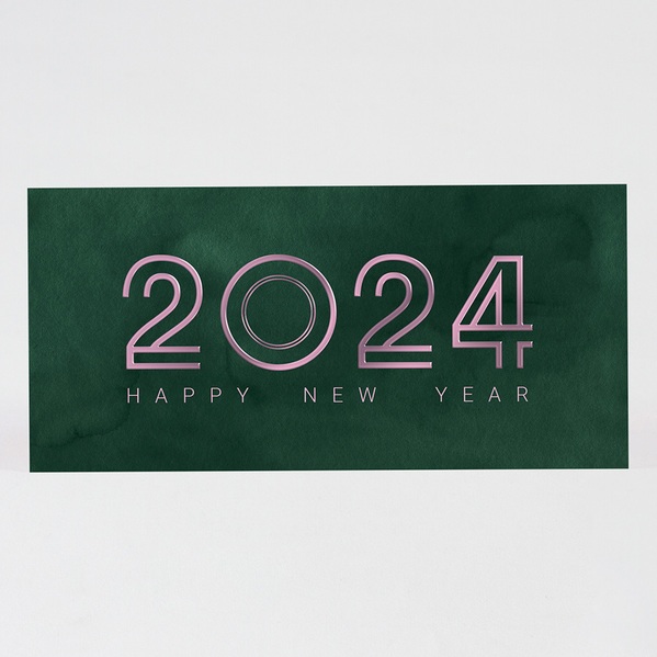 zakelijke nieuwjaarskaart groen met jaartal TA1187-2300029-03 1