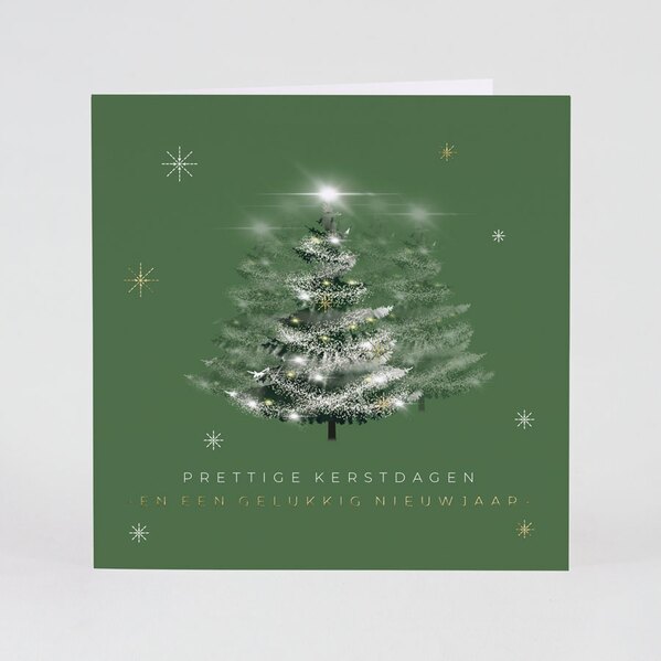 vierkante kerstkaart zakelijk met kerstboom en goudfolie TA1187-2300066-03 1