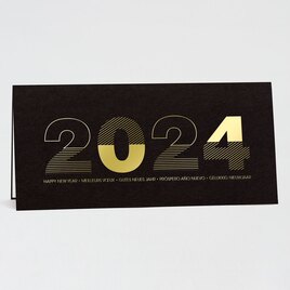 zakelijke nieuwjaarskaart zwart met goudfolie en logo TA1187-2300131-03 1