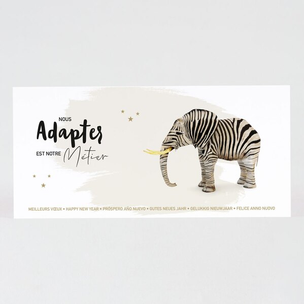 carte de voeux professionnelle elephant zebre TA1187-2300226-02 1